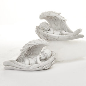 Sleeping angel, poly - 13X23CM, 2 ASS.