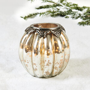 Glass /silver melon, small - 14CM