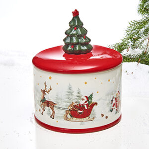 Ceramic box w. lid - 16X19CM