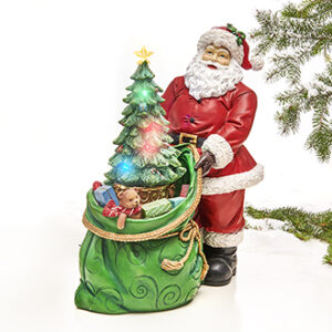 Santa with music & LED light (220V) - 39X46CM
