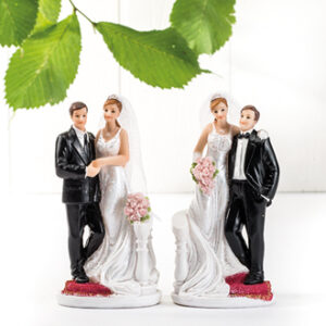 Poly bride & groom - 13CM, 2 ASS.