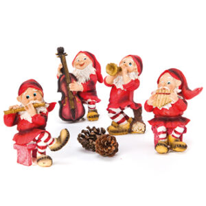 Red poly forester musician - 8CM, 4 ASS.