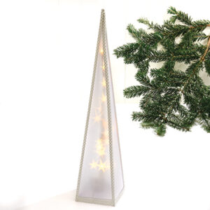 Pyramid, plastic, w. 16 LED lights, indoor use - 60CM, 1/BOX