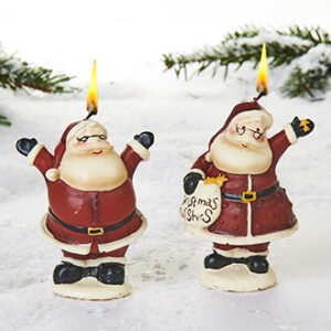Candle, santa - 9CM, 2 ASS.