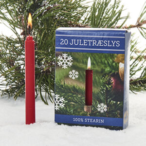 Christmas tree candle, red - 10CM, 20/BOX