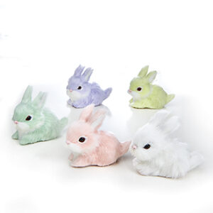 Rabbit, pastel colored fake fur - 7CM, 5 ASS.