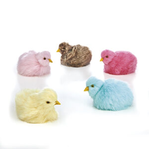 Chicken, pastel colored fake fur - 5CM, 5 ASS.