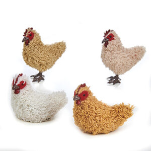Hen, fake fur, 7-10CM - 11CM, 4 ASS.