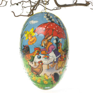 Paper egg, openable - 25CM, 6 ASS.