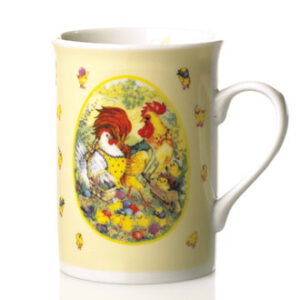 Porcelain mug, Pobra hen+brewster - 10CM