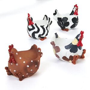 Poly giddy-mom, egg & candle holder - 7CM, 4 ASS.