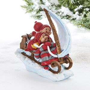 Poly Pobra baby pixyx2 on toboggan - 13X14CM