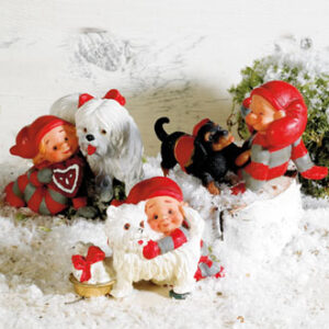 Poly Pobra baby pixy w. dog - 6CM, 3 ASS.