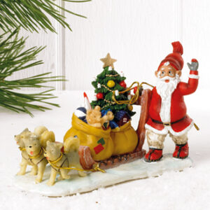 Poly Pobra santa, dog sledge - 8X14CM