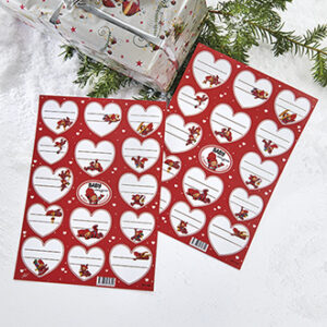 Adhesive gift tags, w. Pobra baby pixies - 21X30CM, 2/BAG