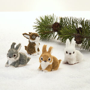 Rabbit, fake fur - 7CM, 4 ASS.