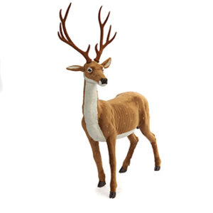 Reindeer w. antlers, fake fur - 150CM