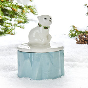 Box w. polar beer, porcelain - 13CM