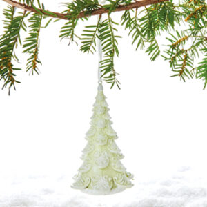 Christmas tree, poly, w. glitter, to hang - 14CM
