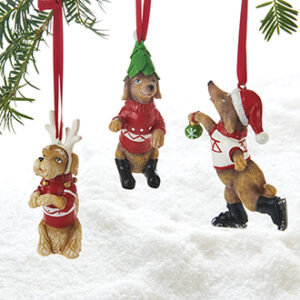 Dog, poly, to hang - 10CM, 3 ASS.