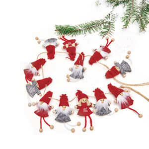 Garland, pixyx12, red/grey, 120cm - 8CM