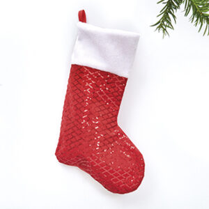 Stocking, velour w. sequins - 48CM