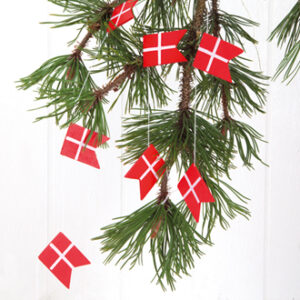 Garland w. 10 danish flags, 1,3m - 3X5CM
