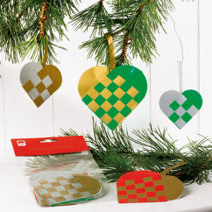 Braided hearts, 7,5/9 & 12cm - 12/BAG