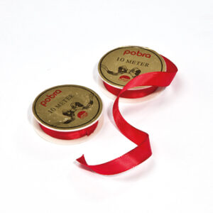 Rayon ribbon, 15mmx10m, red -