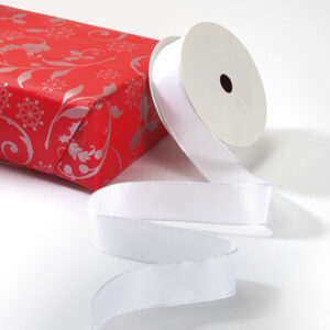 Rayon ribbon, 15mmx10m, white -