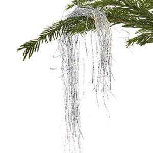 Stranded lametta, silver,50cmx1mm - 500/BAG