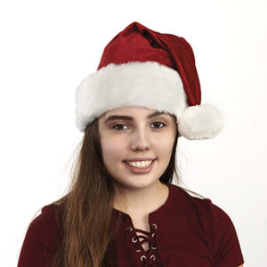 Santa hat, velour, ø: 56cm - 50X30CM