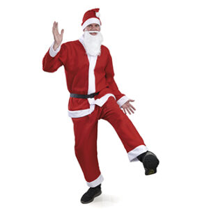 Santa dress w. trousers/hat/belt/beard -