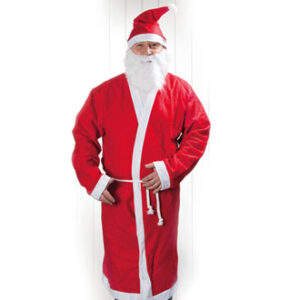 Santa dress w. belt/hat/beard -
