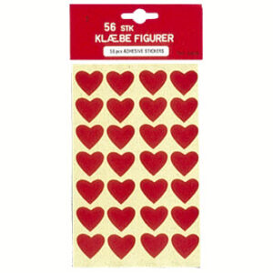 2cm stickers, red hearts - 16CM, 56/BAG