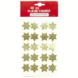 2,6cm stickers, gold stars - 16CM, 40/BAG