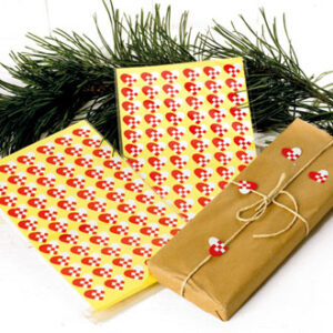 Sticker sheet w. 1,4cm braided hearts - 16CM, 132/BAG