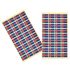 Stickers, icelandic flags - 16CM, 72/BAG