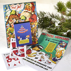 Christmas calendar w. 24 pages in danish - 39CM