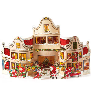 Christmas calendar, house, to be assembled - 46X76CM, 1/BAG