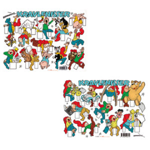 Bramming cut-out santas - 40X30CM, 2 ASS., 2/BAG