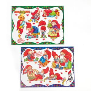Pobra cut-out santas - 30X40CM, 2 ASS., 2/BAG