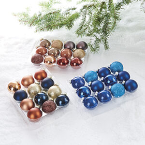 Glass balls, ass. colors - 4CM, 3 ASS., 12/BOX