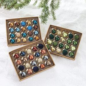 Glass balls, ass. colors - 2CM, 3 ASS., 20/BOX