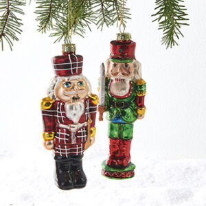 Nutcracker, glass, w. string - 14CM, 2 ASS.