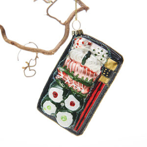 Sushi box, w. string - 10X6CM