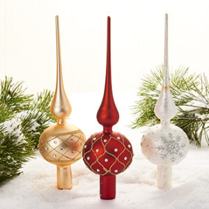 Tree top, glass, red - 29CM, 3 ASS.