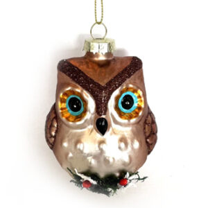 Owl, glass, to hang - 7CM