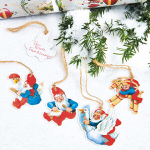 Single gift tags - 7CM, 4 ASS., 8/BAG