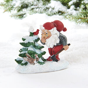 Santa w. animals & tree, poly, Vilhelm Hansen - 7X8CM, 1/BOX